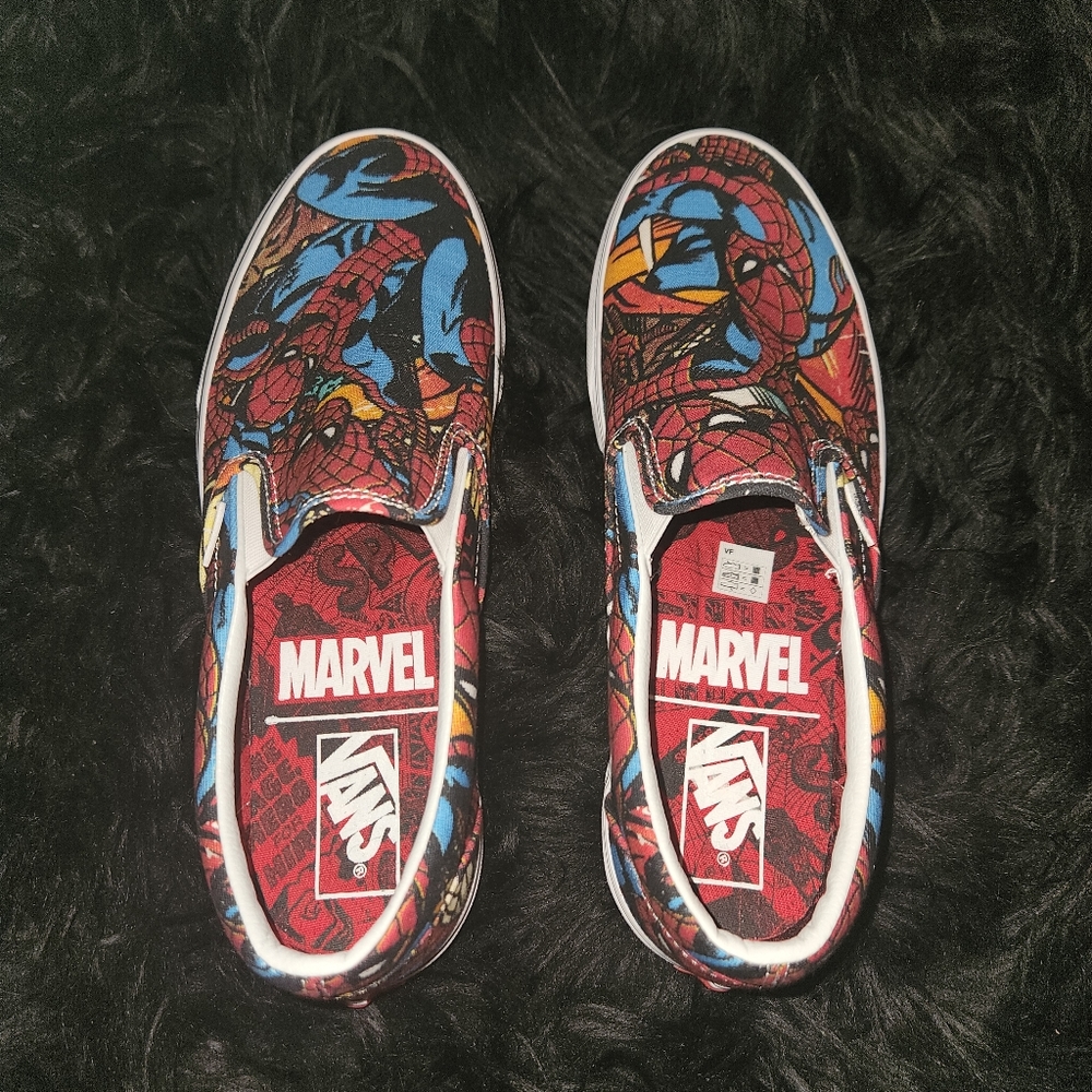 New Marvel Vans Slip On Spiderman 2018 Shoes